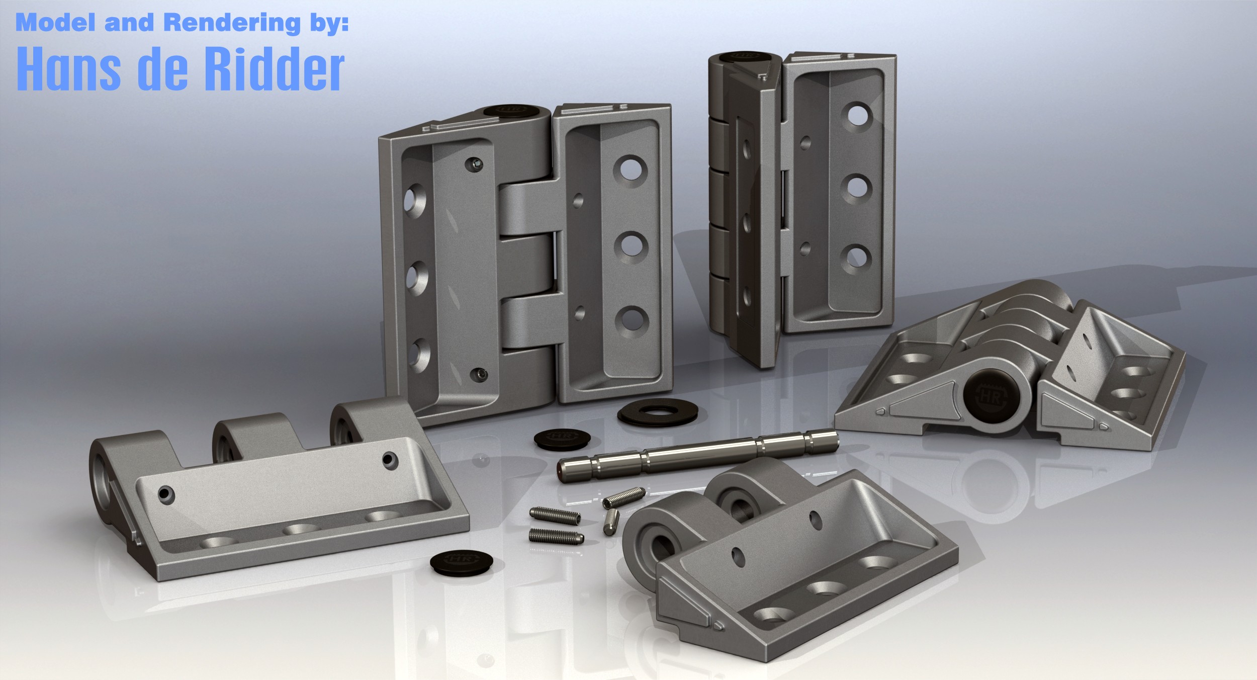 铰链连接件相关3D图纸合集